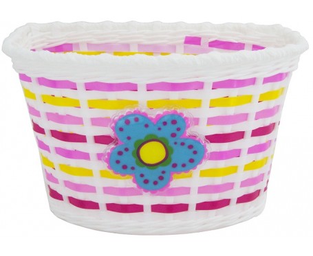 Basket Kids Multi-Colour complete with Straps Pink White Yellow Purple